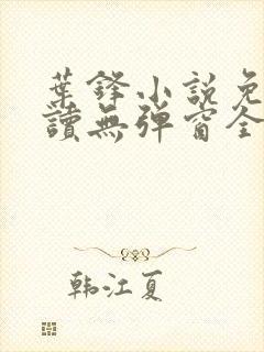 叶锋小说免费阅读无弹窗全文