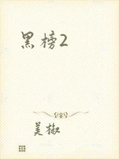 黑榜2封面