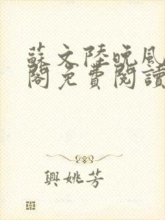 苏文陆晚风笔趣阁免费阅读