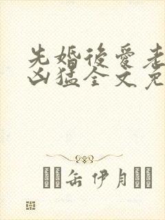 先婚后爱老公很凶猛全文免费阅读