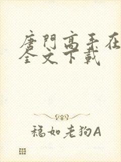 唐门高手在异世全文下载