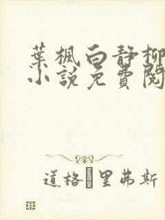 叶枫白静柳如烟小说免费阅读