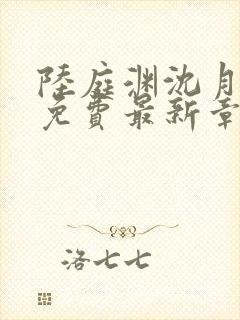 陆庭渊沈月小说免费最新章节