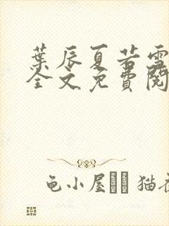 叶辰夏若雪小说全文免费阅读笔趣阁