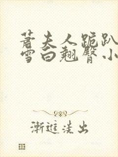 萧夫人跪趴翘起雪白翘臀小说情节解