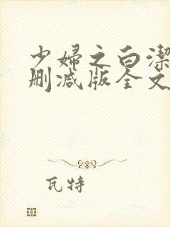 少妇之白洁2无删减版全文阅读