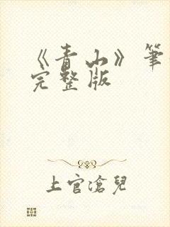 《青山》笔趣阁完整版