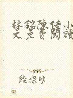 林铭陈佳小说全文免费阅读最新章节封面