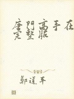 唐门高手在异世完整版封面