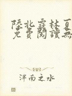 陆北霆林夏小说免费阅读无弹窗