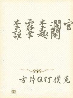 李霖李澜官场小说笔趣阁