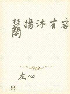 楚扬沐有容笔趣阁