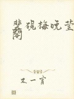 裴砚梅晚莹笔趣阁