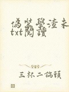 伪装学渣未删减txt阅读