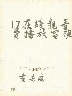 17在线观看免费播放电视剧大全