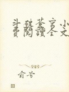 斗破苍穹小说免费阅读全文在线封面