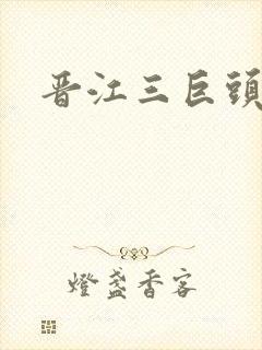 晋江三巨头是谁封面