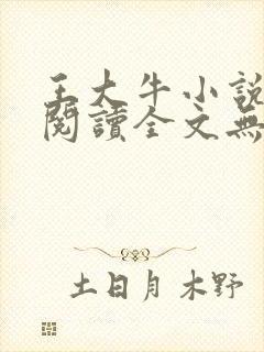 王大牛小说免费阅读全文无弹窗