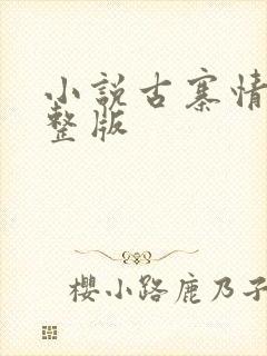 小说古寨情缘完整版封面