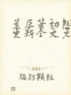 叶辰萧初然最新更新全文免费笔趣阁