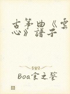 古筝曲《云水禅心》谱子