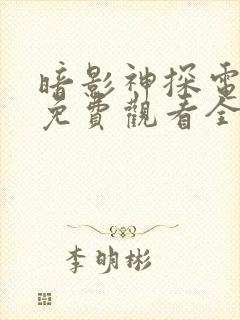 暗影神探电视剧免费观看全集