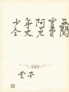 少年阿宾无删减全文免费阅读笔趣阁