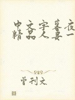 中文字幕夜夜嗨精品人妻一区二区