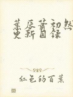 叶辰萧初然最快更新目录