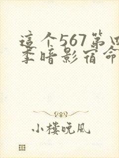 这个567第四季暗影宿命