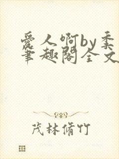 爱人啊by季阿笔趣阁全文免费阅读