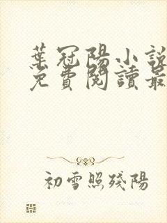 叶冠阳小说全文免费阅读最新章节封面