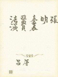 法医秦明张若昀演员表