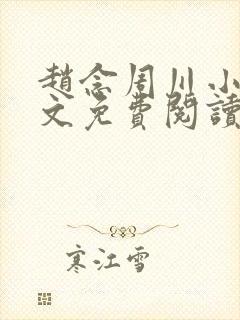 赵念周川小说全文免费阅读