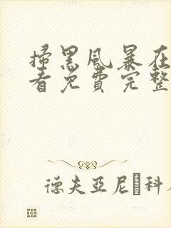 扫黑风暴在线观看免费完整版