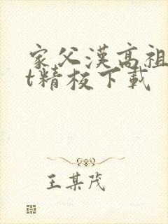 家父汉高祖txt精校下载封面