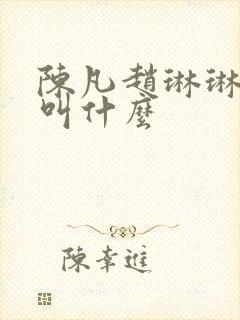 陈凡赵琳琳小说叫什么