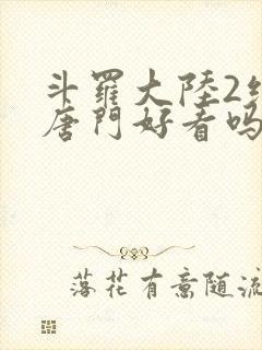 斗罗大陆2绝世唐门好看吗