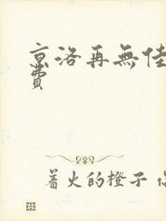 京洛再无佳人免费