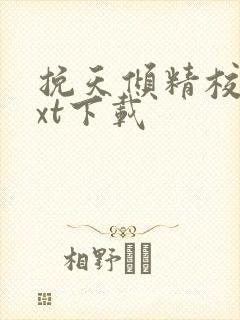 挽天倾精校版txt下载