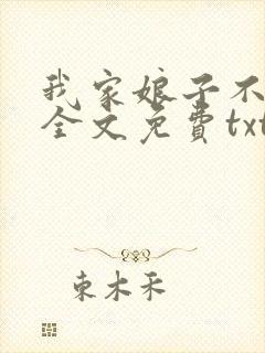 我家娘子不对劲全文免费txt下载封面