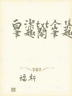 白洁txt全集笔趣阁笔趣(作者:白洁)封面