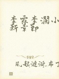 李霖李澜小说最新章节