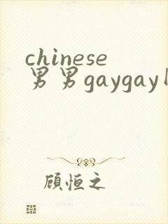 chinese男男gaygay网