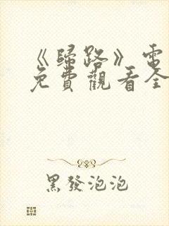 《归路》电视剧免费观看全集