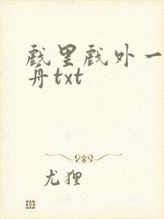 戏里戏外一叶孤舟txt封面