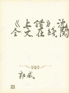 《上错》沈南初全文在线阅读笔趣阁