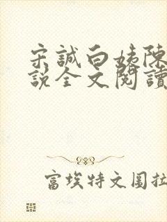 宋诚白姨陈叔小说全文阅读最新章节封面