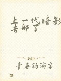 上一代暗影刺客去哪了