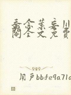 乔念叶妄川笔趣阁全文免费无弹窗